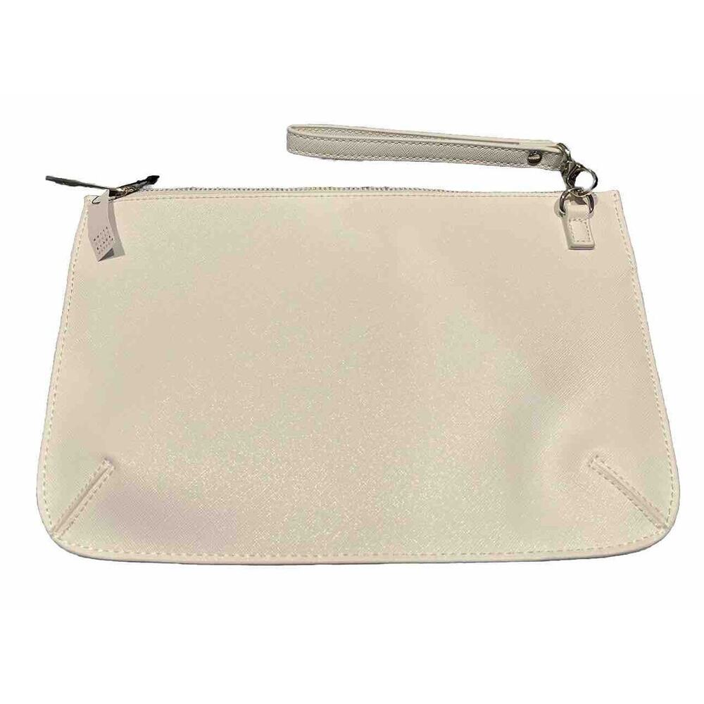 BRAND NEW White house black Market White Wristlet Purse Purple+Green Floral NWT. - Picture 2 of 4